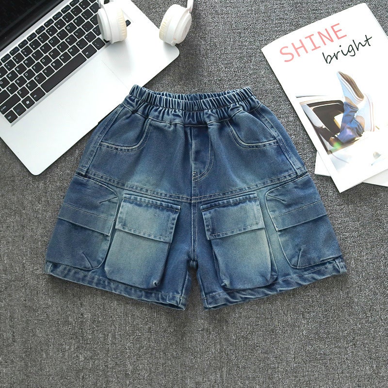 Children'S Pants Boys' Denim Shorts Summer Children'S Korean Style Summer Pants Pants - Image 3