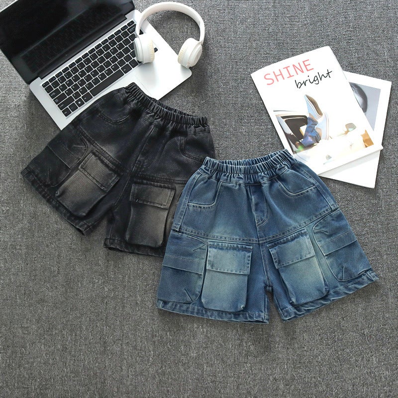 Children'S Pants Boys' Denim Shorts Summer Children'S Korean Style Summer Pants Pants - Image 2