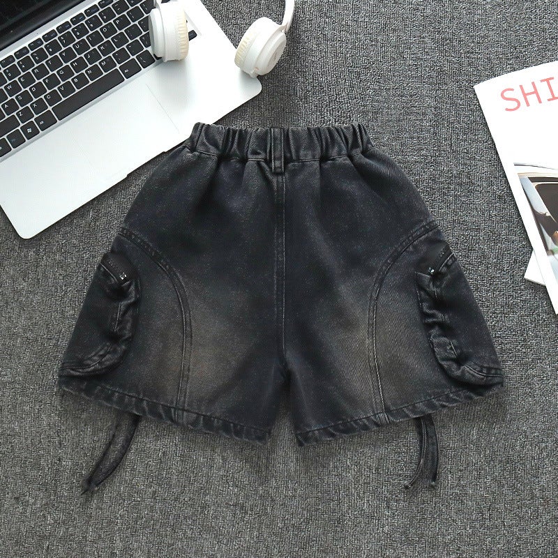 Children'S Pants Boys' Denim Shorts Summer Children'S Korean Style Summer Pants Pants - Image 1