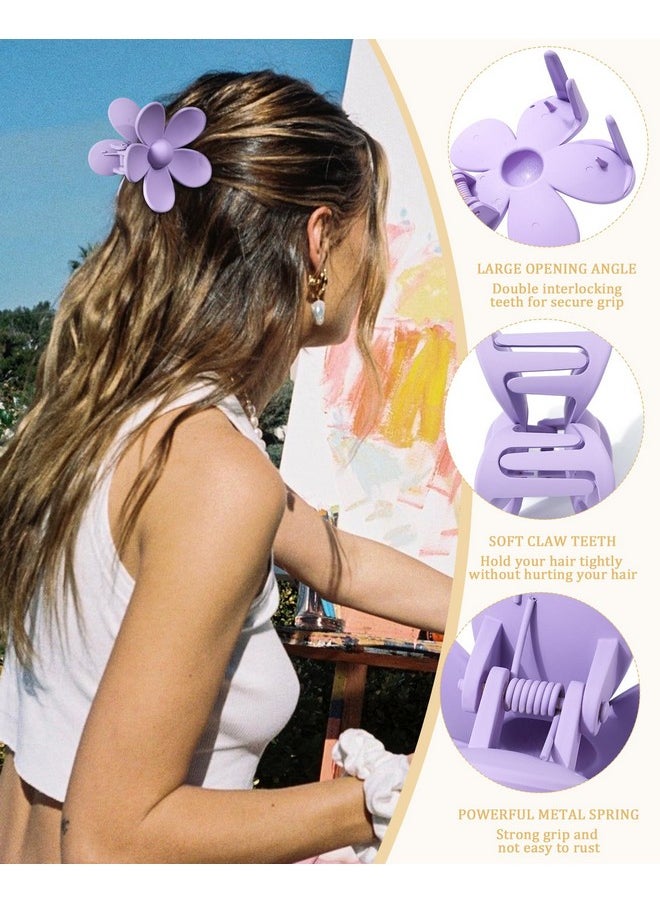 HAIMEIKANG HAIMEIKANG 6 PCS Hair Clips - Matte Flower, Heart, Butterfly Hair Claw Clips for Women Girls - Non-Slip and Strong Hold for Thin/Medium/Thick Hair  - Image 3