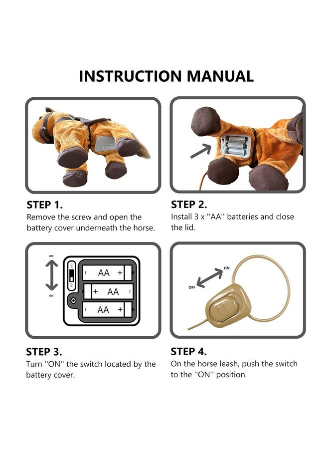 Haktoys Walk Along Horse With Remote Control Leash Dancing Singing Walking Musical Pony Pet Realistic Animal Design With 9 Different Child Friendly Songs - Image 4