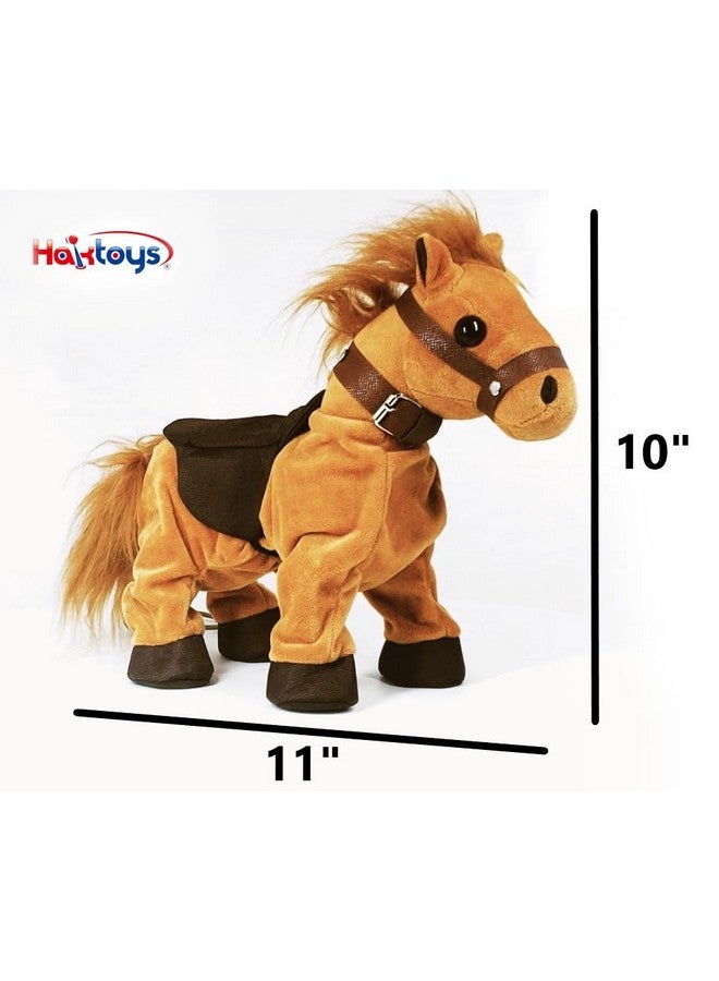 Haktoys Walk Along Horse With Remote Control Leash Dancing Singing Walking Musical Pony Pet Realistic Animal Design With 9 Different Child Friendly Songs - Image 3