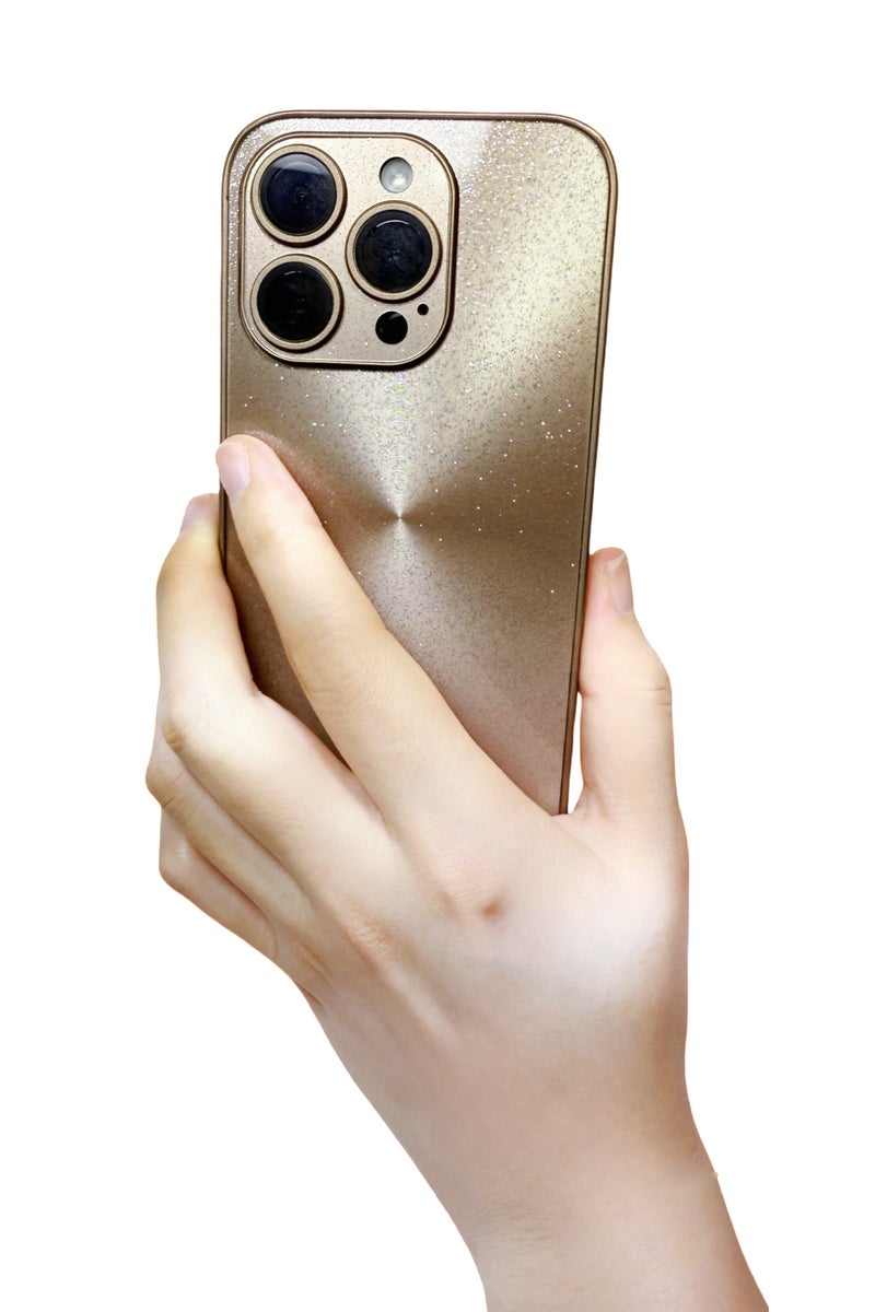 FANGO iPhone 15-16 Pro/Pro Max Case, Glowing Stardust Gold, Magic Iridescence, Premium Gift Box, Festive Packaging - Image 3