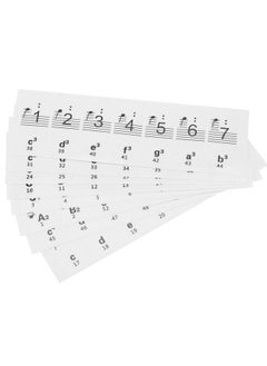 Thoraya Piano Stickers Transparent Musical Notation 49/54/61/88 Key Keyboards Labels for Kids Beginner Learning  - Image 5