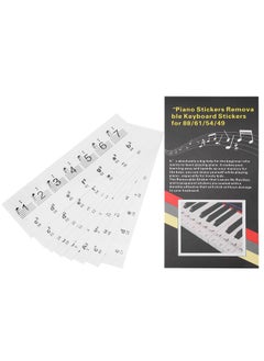 Thoraya Piano Stickers Transparent Musical Notation 49/54/61/88 Key Keyboards Labels for Kids Beginner Learning  - Image 2