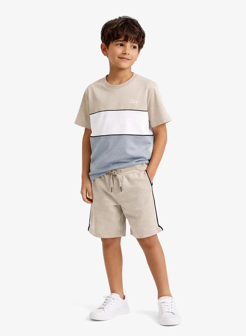 Ripples Boys Round Neck T-shirt & Shorts Set
