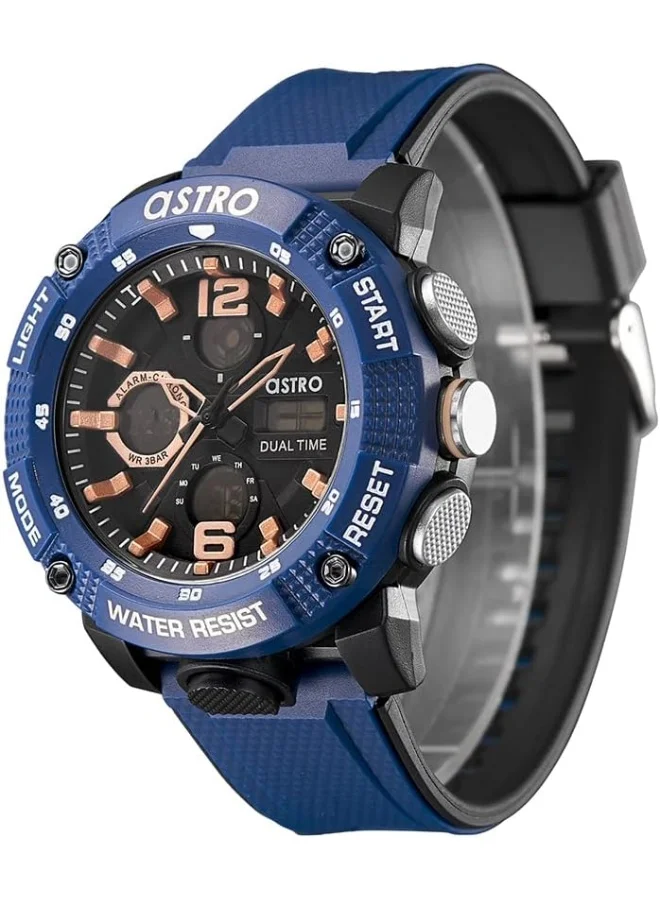 ASTRO ASTRO Men's Analog-Digital Dark Blue Dial Watch - A22810-PPVB