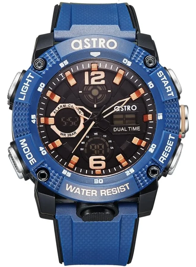 ASTRO ASTRO Men's Analog-Digital Dark Blue Dial Watch - A22810-PPVB