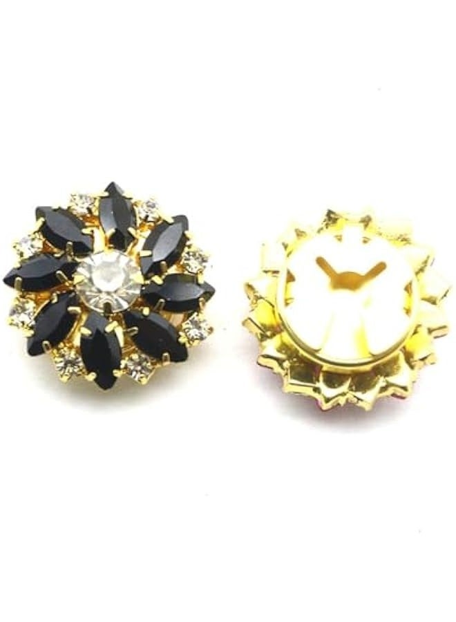 Rhinestone on Covers, on Covers for Women Blouses, Detachable Shirt on Clips ons Jewelry, Crystal Fancy ons for Clothing Decorative ons for Crafting, DIY (12PCS) P  - Image 1
