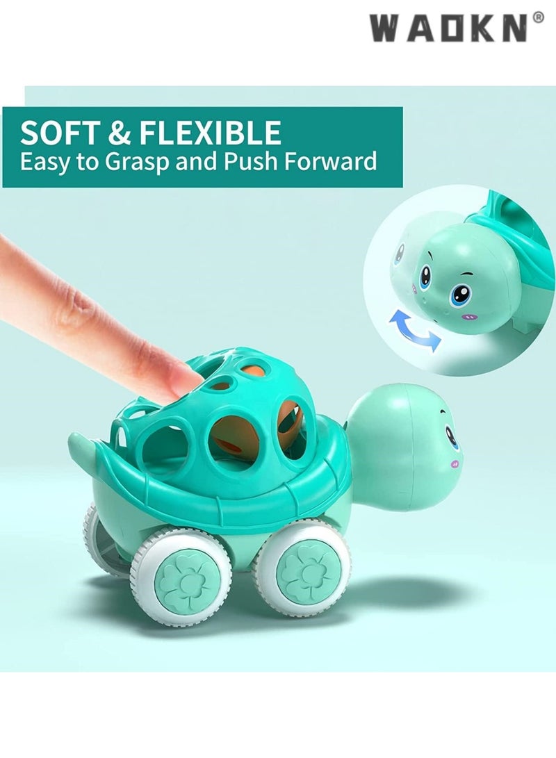 WAOKN Baby Car Toys, Toddler Rattle & Roll Toy Vehicles for Infant, Colorful Push and Go Toy Trucks, Safe, Funny, Durable,Engaging Preschool Learning Gift Idea for Boys and Girls  - Image 3