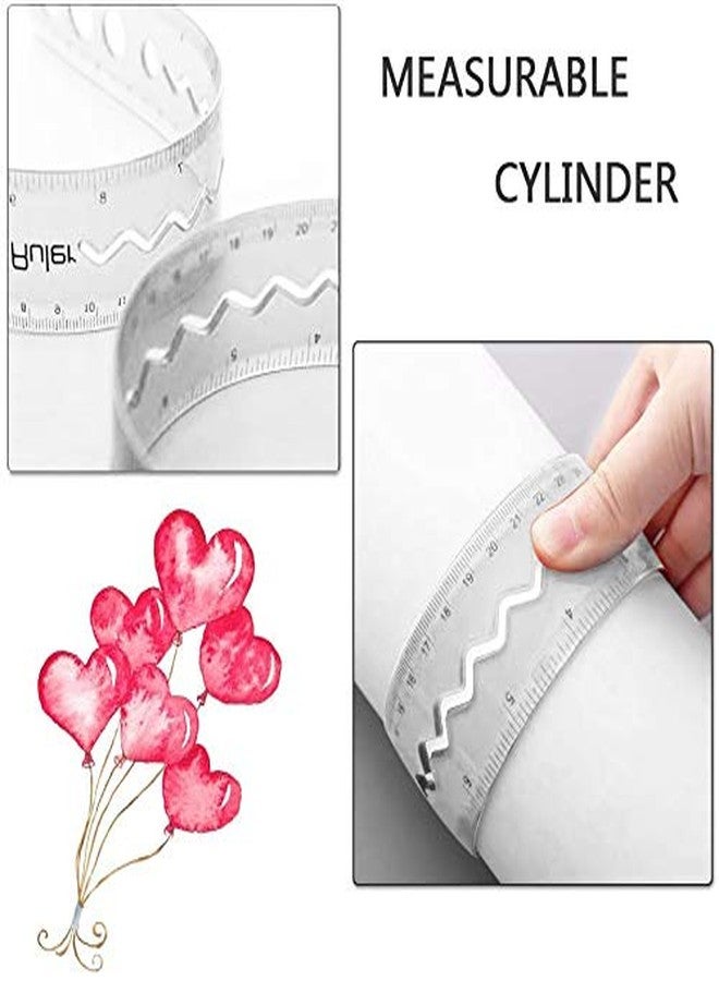 Amarlozn 30cm/12 inch Flexible Ruler, Plastic Rulers for Kids Adults, Shatterproof Straight Edge Rulers, Soft Bendable Rulers, Measuring Tools for School Classroom Office Supplies 8 PCS - Image 5