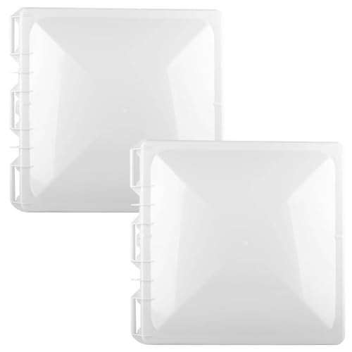 Wadoy 13" x 13" RV Vent Cover Compatible with Jensen 40152 Metal Base 1994 & Up Models Roof Vents, Universal Roof Vent Lid Replacement for RV, Trailer, Camper, Motorhome (2 Pack) - Image 1