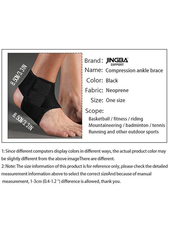 جينجبا سابورت دعامة كاحل قابلة للتعديل للرجال والنساء - دعم رياضي لوتر أخيل، والتهاب اللفافة الأخمصية، وإصابات الكاحل، دعامة كاحل رياضية بمقاس واحد يناسب الجميع. - Image 4