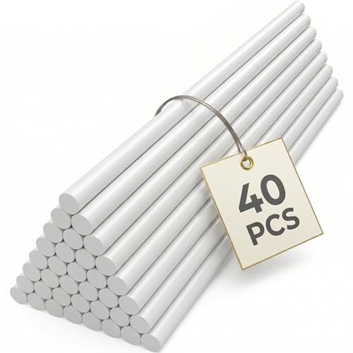 Themisto 11mm Glue Stick/Milky Glue Sticks (Very Strong and Long) for Hot melt Glue Gun (40) - Image 1