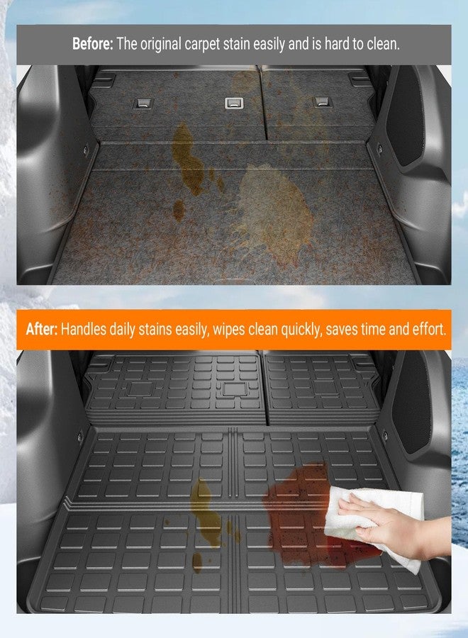powoq Cargo Mat Compatible with 2019-2023 Jeep Cherokee Trunk Mat TPE Cargo Liner Trunk Liner Replacement for 2019 2020 2021 2022 2023 Jeep Cherokee Accessories - Image 3