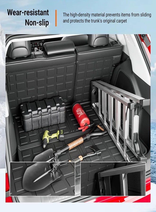 powoq Cargo Mat Compatible with 2019-2023 Jeep Cherokee Trunk Mat TPE Cargo Liner Trunk Liner Replacement for 2019 2020 2021 2022 2023 Jeep Cherokee Accessories - Image 4
