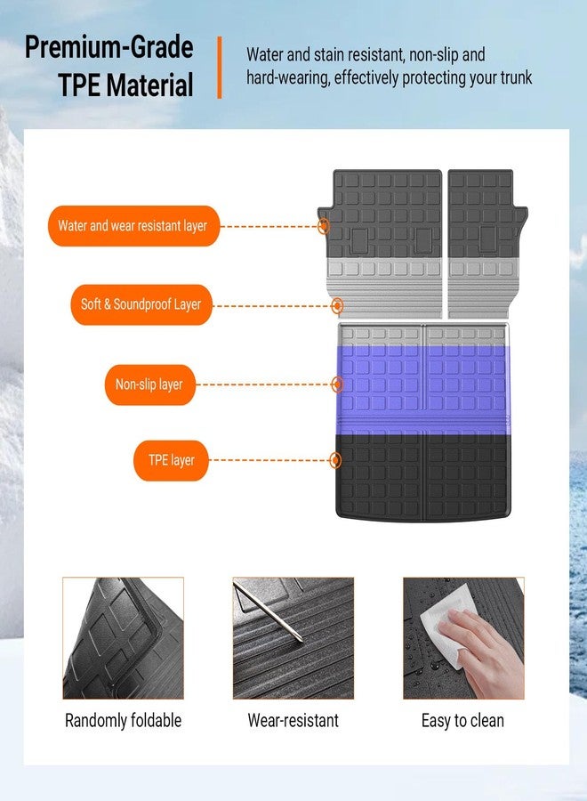 powoq Cargo Mat Compatible with 2019-2023 Jeep Cherokee Trunk Mat TPE Cargo Liner Trunk Liner Replacement for 2019 2020 2021 2022 2023 Jeep Cherokee Accessories - Image 5