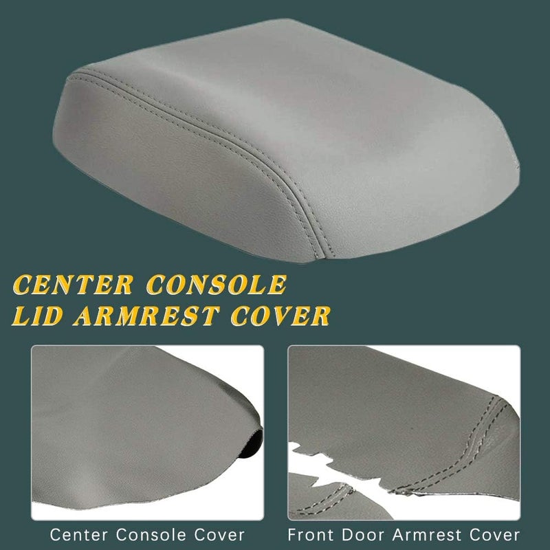 A ABIGAIL Center Console Armrest Cover Replacement for Honda Pilot (2009-2015) - Gray - Image 3