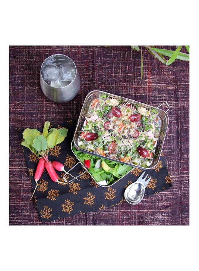 BLACKSTONE 100% Stainless Steel Double Tier Bento Lunch Box With 26 Ounce Capacity Healthy Eco-Safe Metal Food Storage Container For Kids And Adults Reusable Dishwasher Safe Meal Prep - Image 5