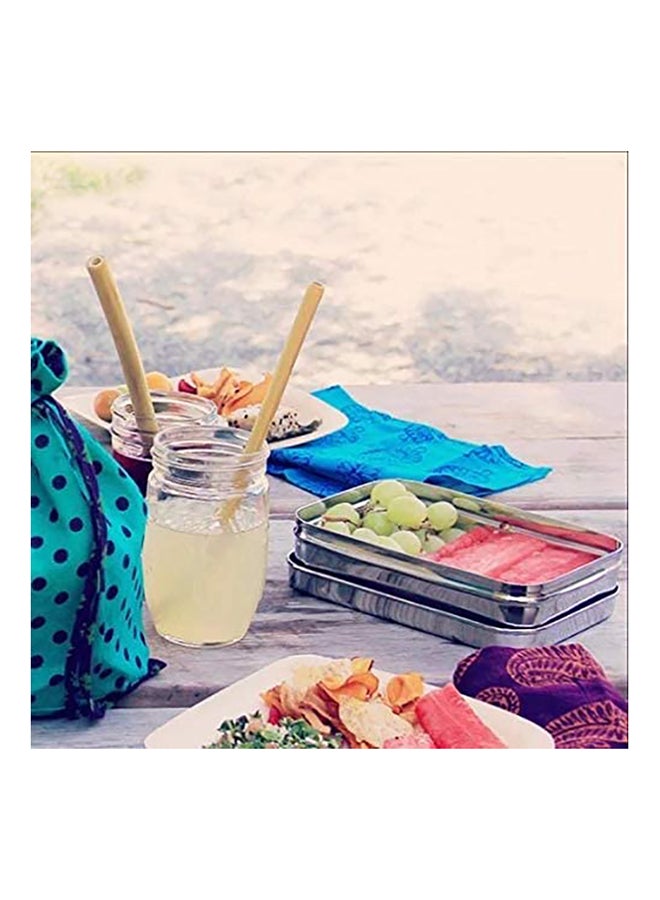 BLACKSTONE 100% Stainless Steel Double Tier Bento Lunch Box With 26 Ounce Capacity Healthy Eco-Safe Metal Food Storage Container For Kids And Adults Reusable Dishwasher Safe Meal Prep - Image 4