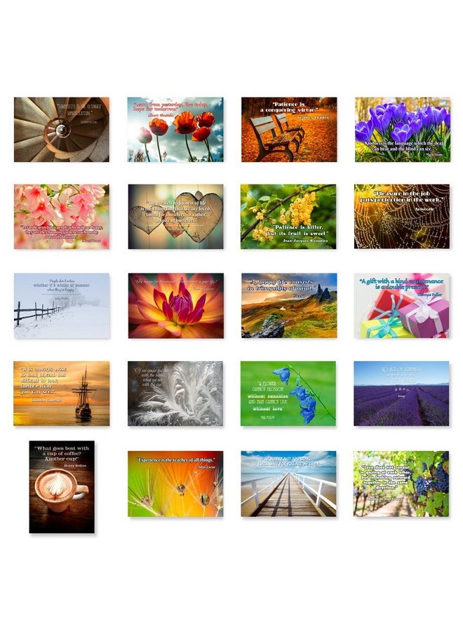 Postcard Fair QUOTES postcard set of 20. Post card variety pack with famous quote postcards. Made in USA.  - Image 1