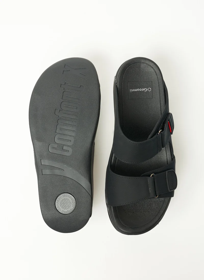 Geoomnii BLACK Geoomnii Mens Arabic Sandals Black for Men | Best Price UAE