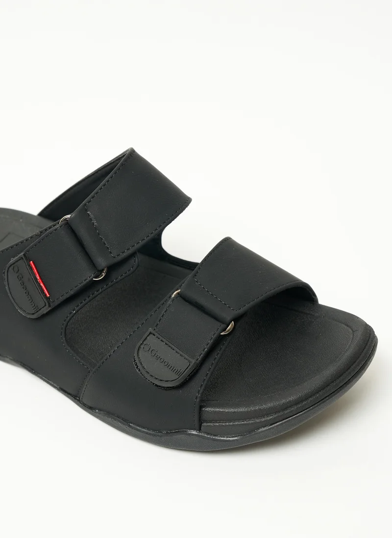 Geoomnii BLACK Geoomnii Mens Arabic Sandals Black for Men | Best Price UAE