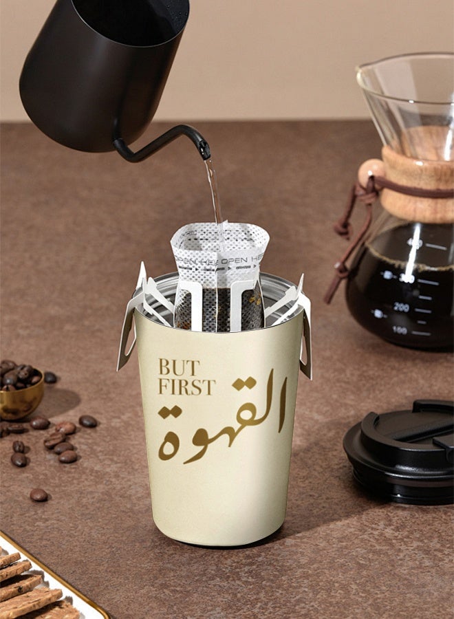 Aijmil Travel coffee cup Saudi Arabian coffee cup Arabic traditional art font coffee cup 360ml insulation mugs cold drink cup car water cup suitable as a gift  - Image 5