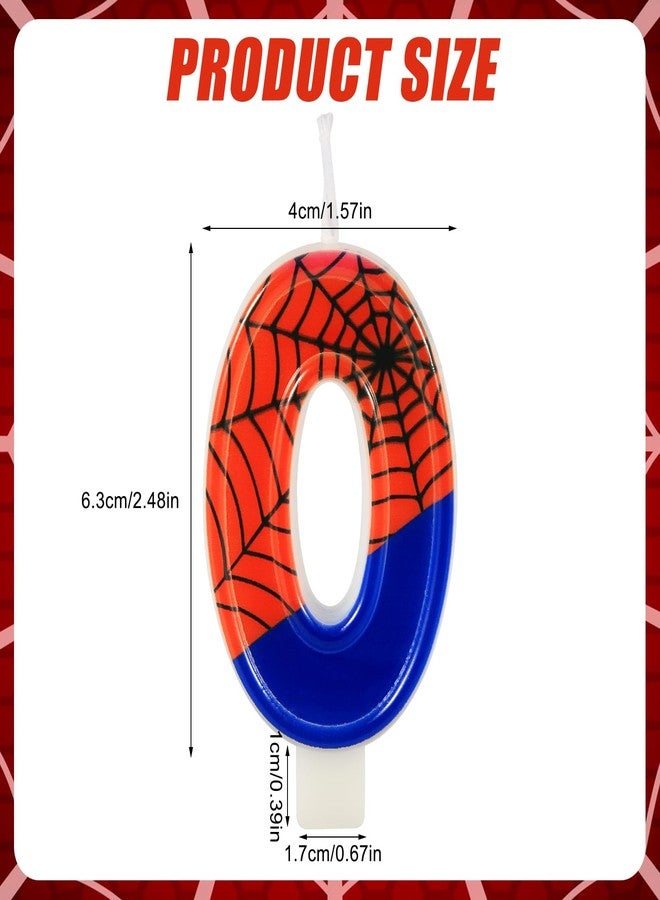 XIHIRCD Spider Candle, Spider Web Candles Number Candles Cake Candles Birthday Candle for Birthday Party with Boy Spider Themed Halloween Party Supplies (7) - Image 2