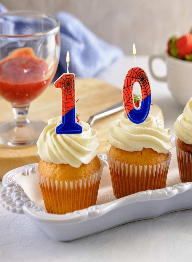 XIHIRCD Spider Candle, Spider Web Candles Number Candles Cake Candles Birthday Candle for Birthday Party with Boy Spider Themed Halloween Party Supplies (7) - Image 5