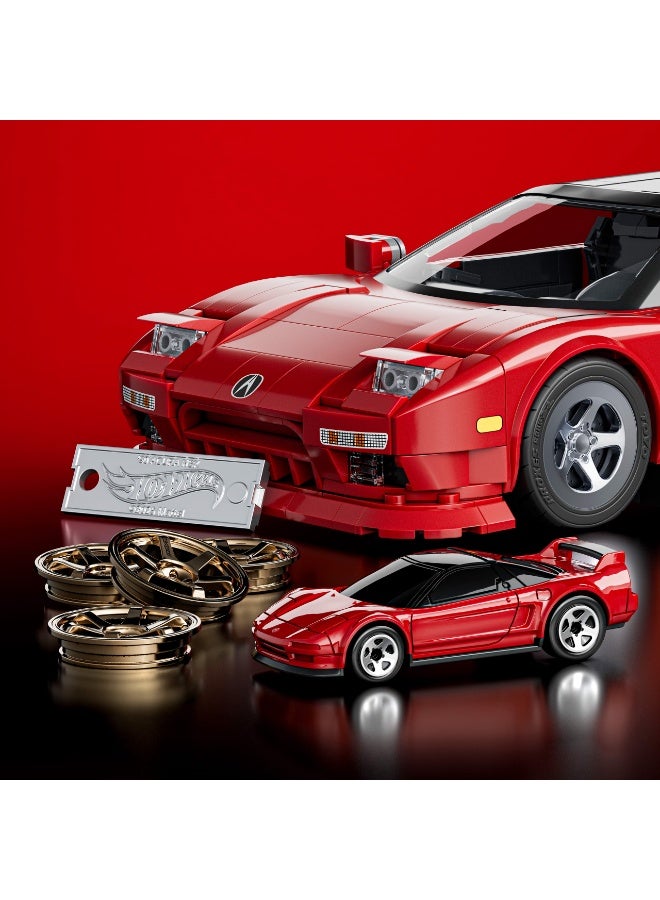 Mattel Brick shop Elite Series Building Set, ’90 Acura NSX with 876 Pieces, Realistic Details and Custom Decals, Adult Collectors and Kids Ages 10+ - Image 4