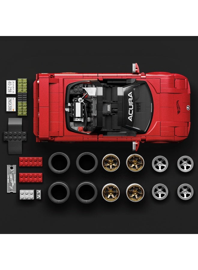 Mattel Brick shop Elite Series Building Set, ’90 Acura NSX with 876 Pieces, Realistic Details and Custom Decals, Adult Collectors and Kids Ages 10+ - Image 5