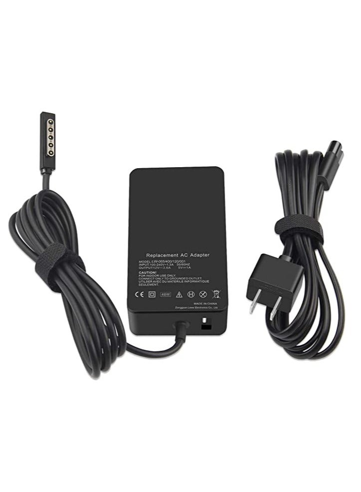 48W 12V 3.6A Portable Charger for Microsoft Surface Pro 2 Surface Pro 1  Surface RT Tablet, Windows 8 Tablet 1536