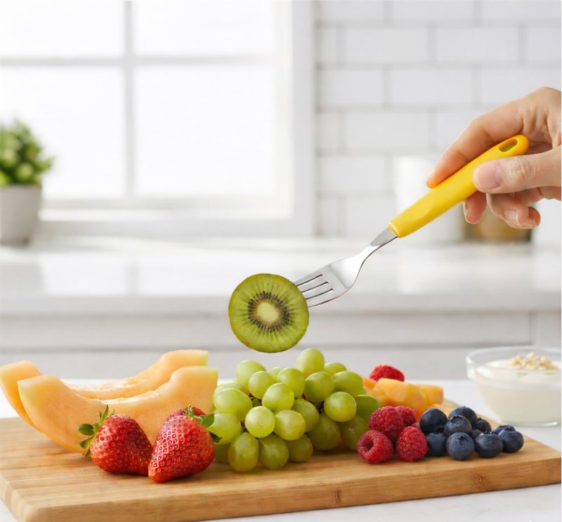 ديسينت ديسنت بيغ فورك سِت أوف 6 | ستينلس ستيل فوركس | إيرغونومِك هاندل | ميرر فينيش | هيفي ديوتي تيبل فورك سِت فور هوم، كيتشن، ريستورانت، ديش واشر سيف - Image 5