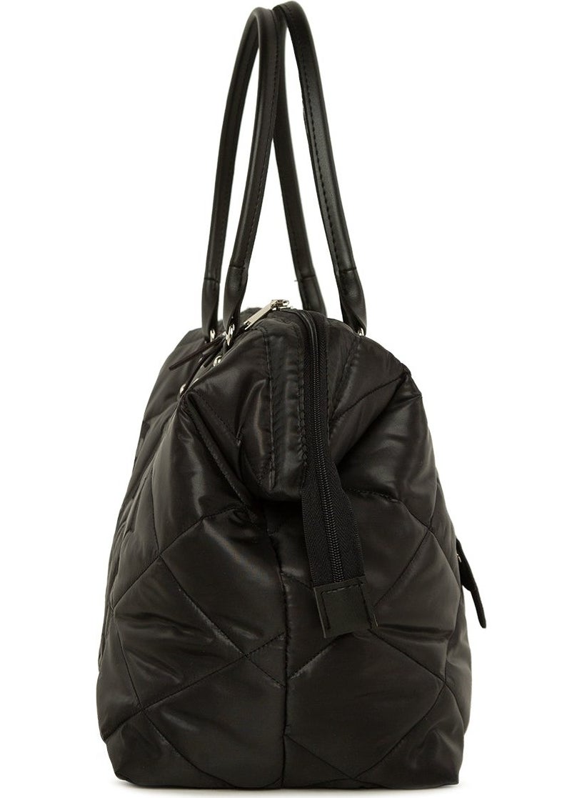 Bagmori Black Baby Bag Embroidered Puff Inflatable Mother Baby Care Bag  - Image 3