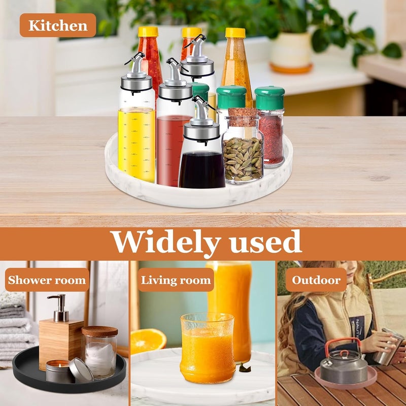 windforgecraft 3 Pcs Silicone Bathroom Tray, Countertop and Vanity Tray, Dish Soap Holder for Kitchen Sink, Countertop Organizer Coffee Table Decor, Perfume Candle Key Valet Tray for Candle, Perfume (Round) - Image 4