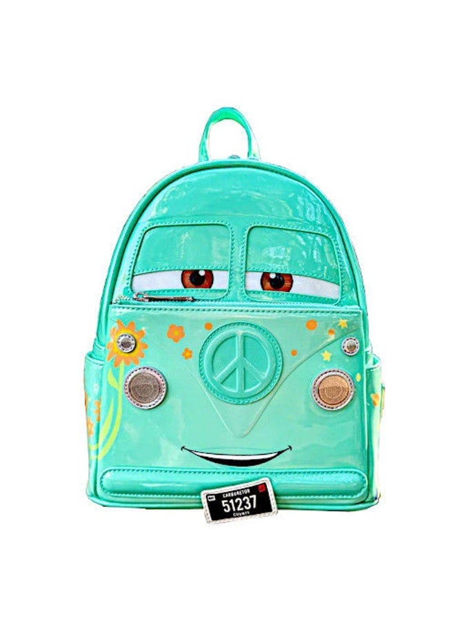 Loungefly x Funko POP! Disney Pixar Cars Fillmore Cosplay Mini Backpack (22.86 x 11.43 x 26.67 cm, Mint Green) - Image 1