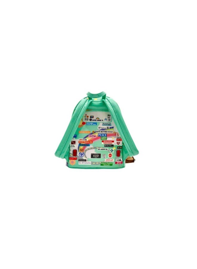 Loungefly x Funko POP! Disney Pixar Cars Fillmore Cosplay Mini Backpack (22.86 x 11.43 x 26.67 cm, Mint Green) - Image 4
