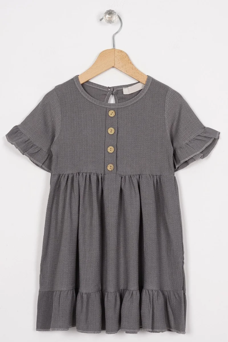 زيبكيدز Ruffled Knit Dress