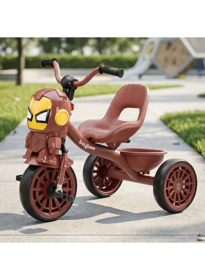 BAYBEE Blaze Baby Tricycle for Kids, Smart Plug n Play Kids Cycle with Music, Light, High backrest & Rear Storage Baskets | Kids Tricycle | Baby Cycle for Kids 2 to 5 Years Boy Girl Pink - Image 1