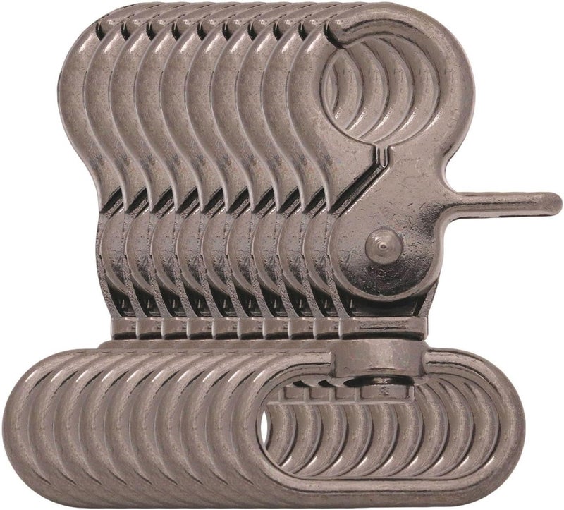 BIKICOCO Swivel Trigger Snap Hook Lobster Claw Clasp Spring Loaded Clip, 1'' Oval-Ring Ended, Gunmetal - Pack of 10 - Image 1