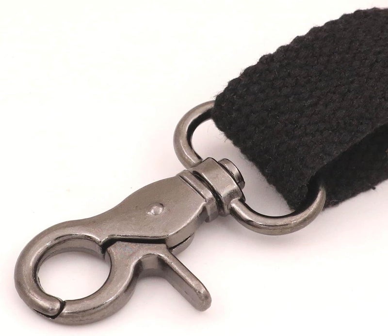 BIKICOCO Swivel Trigger Snap Hook Lobster Claw Clasp Spring Loaded Clip, 1'' Oval-Ring Ended, Gunmetal - Pack of 10 - Image 4