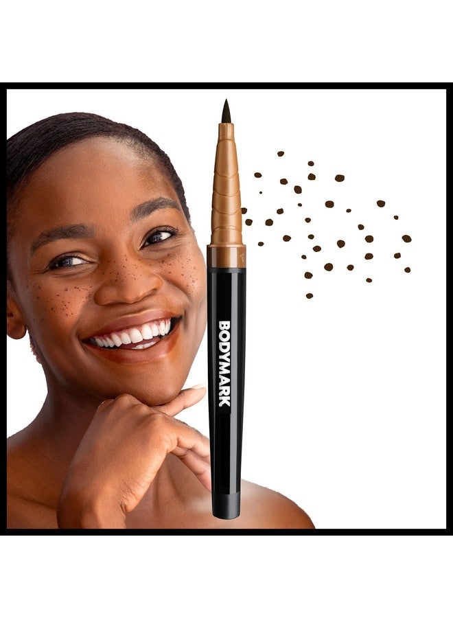 BodyMark Freckle Pen, Soft Brush Tip, Natural Lifelike Freckle Makeup Pen,1 Count Pen in Dark Brown, Cosmetic Quality Freckle Pen for Skin - Image 2