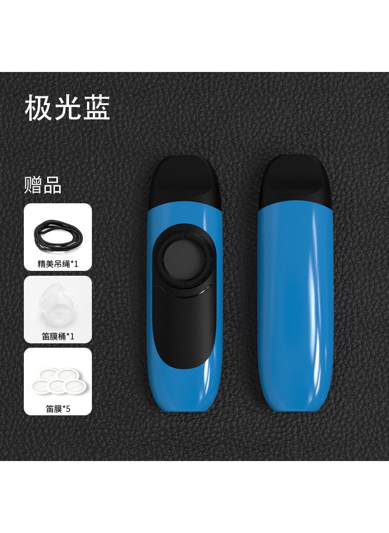 Generic Professional Performance Kazoo Electroacoustic Version Abs Easy To Play Beginner Harmonica Niche Accompaniment Instrument [Aurora Blue] + full set of accessories 