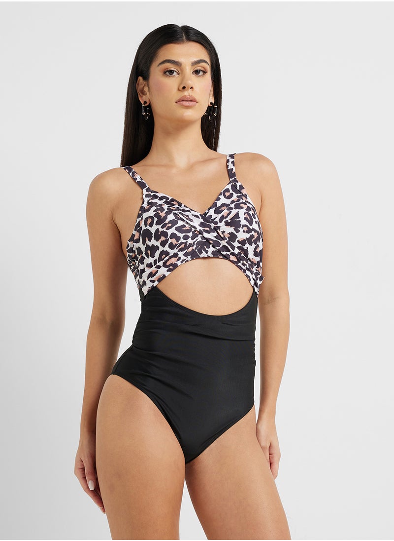 ELLA Sheer Beach Cover Up With Ombre Animal Print  - Image 4