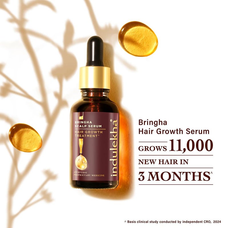 Indulekha Bringha Hair Growth Treatment Scalp Serum 30ml Ayurvedic Hair Growth Serum - Image 3