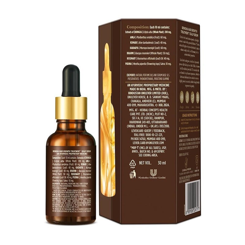 Indulekha Bringha Hair Growth Treatment Scalp Serum 30ml Ayurvedic Hair Growth Serum - Image 2