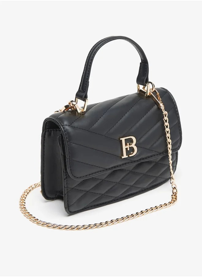 فلورا بيلا من شو إكسبرس Women Quilted Satchel Bag with Grab Handle and Chain Strap