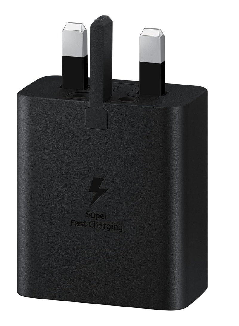 Scrolls 45W Travel Adapter, Super-Fast Charging (UK Plug Type C) S25, S25+, S25 Ultra, S25 Edge, S24 S23 S22 S21 Ultra, A55 A55 A54, Z Flip5 4, Z Fold5 4, Tab S9 Ultra Cable, Super PD 3.0 Charger-Black - Image 1