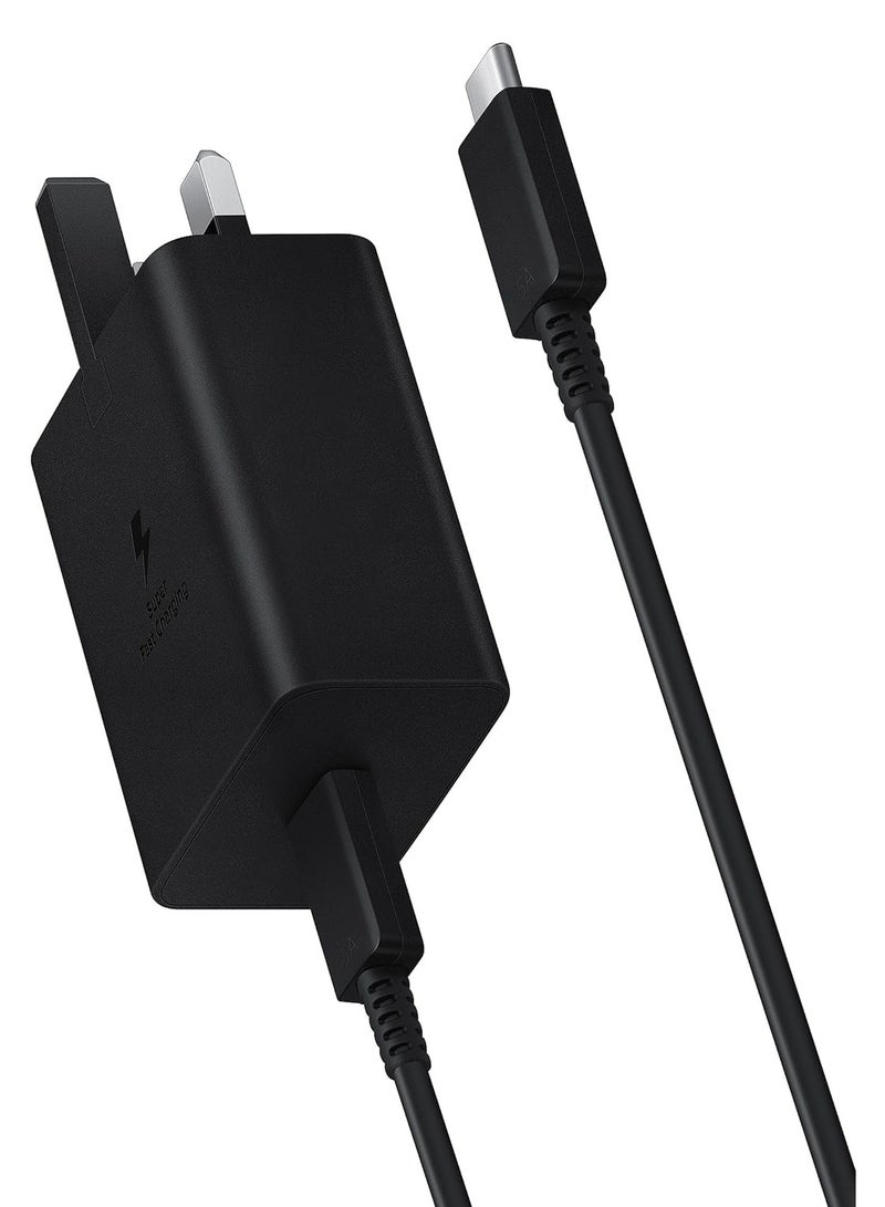 Scrolls 45W Travel Adapter, Super-Fast Charging (UK Plug Type C) S25, S25+, S25 Ultra, S25 Edge, S24 S23 S22 S21 Ultra, A55 A55 A54, Z Flip5 4, Z Fold5 4, Tab S9 Ultra Cable, Super PD 3.0 Charger-Black - Image 2